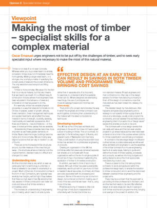 Making the most of timber – specialist skills for a complex material