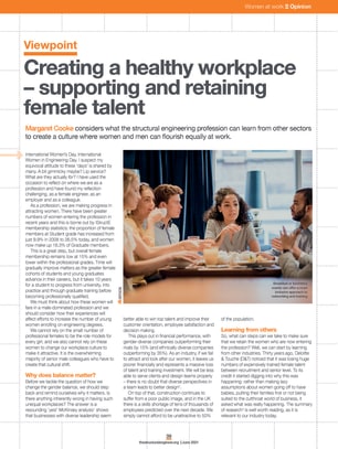 Viewpoint: Creating a healthy workplace – supporting and retaining female talent