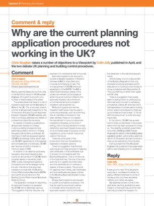 Comment and reply: Why are the current planning application procedures not working in the UK?