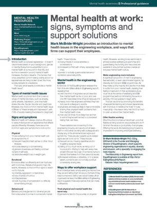 Mental health at work: signs, symptoms and support solutions