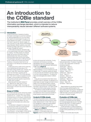 An introduction to the COBie standard