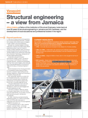 Viewpoint: Structural engineering – a view from Jamaica