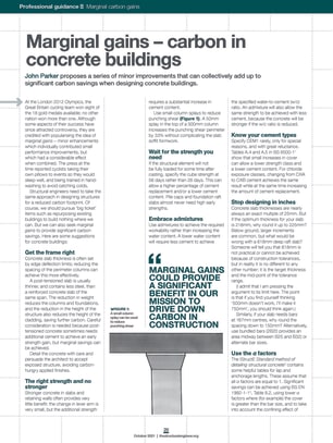 Marginal gains – carbon in concrete buildings