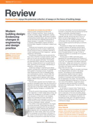 Book review: Modern building design: Evidencing changes in engineering and design practice