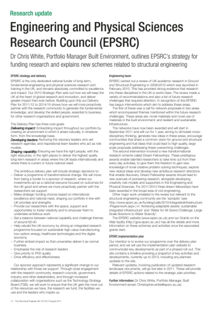 Engineering And Physical Sciences Research Council Epsrc The Institution Of Structural Engineers