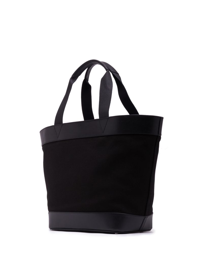 ALEXANDER WANG Black Canvas Tote Bag W/Leather Pocket | ModeSens