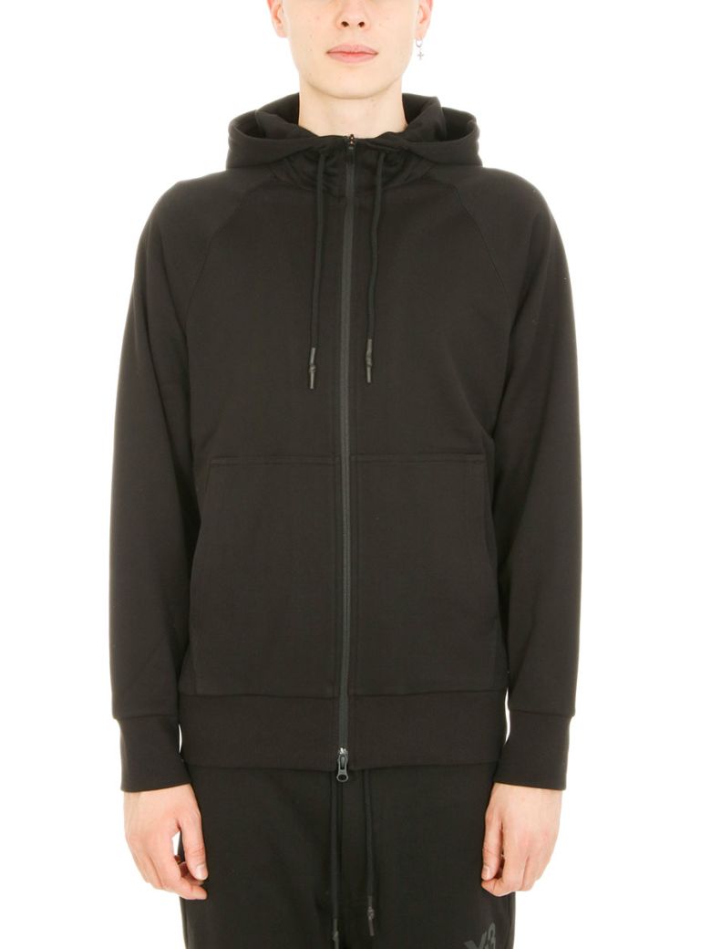 Y-3 CLASSIC COTTON FRENCH TERRY LOGO HOODIE, BLACK | ModeSens