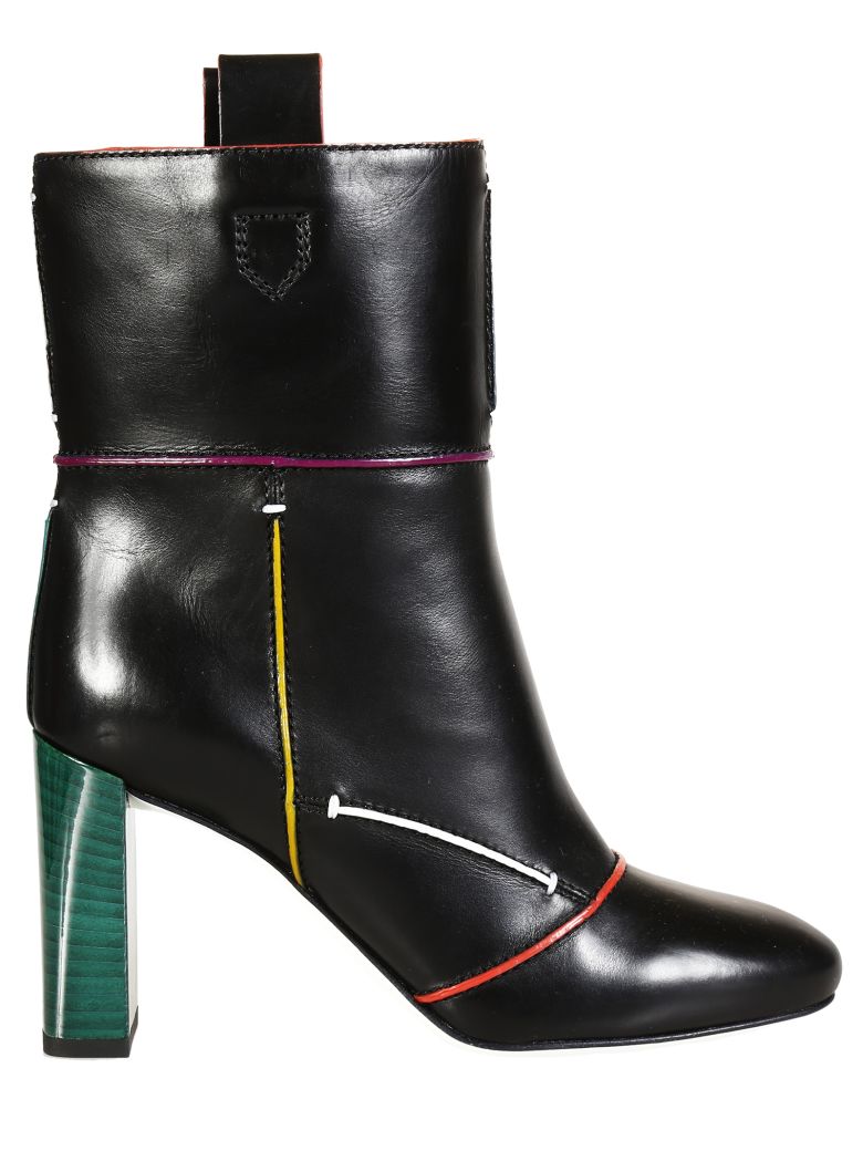 Fendi - Fendi Piped Trim Boots - Black, Women's Boots | Italist