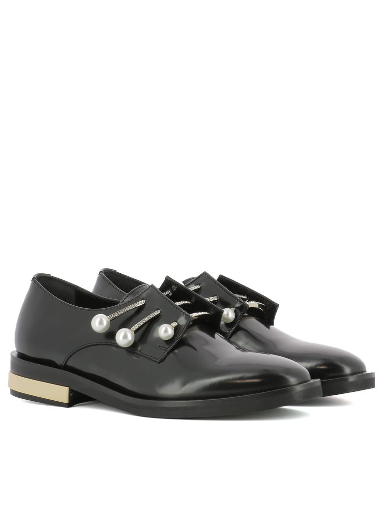 COLIAC 20Mm Fernanda Leather Piercing Shoes, Black | ModeSens