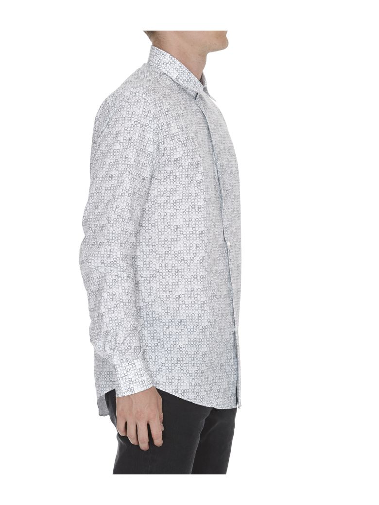 SALVATORE FERRAGAMO Gancio Printed Shirt in White | ModeSens