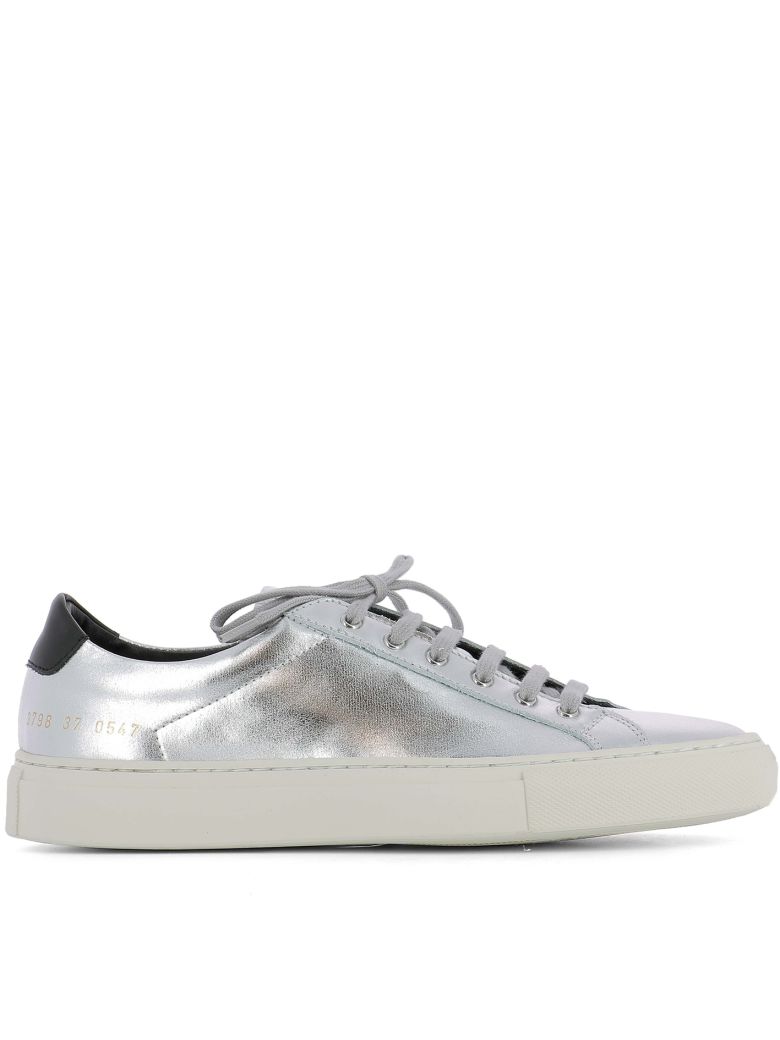COMMON PROJECTS Achilles Retro Metallic Leather Low-Top Trainers ...