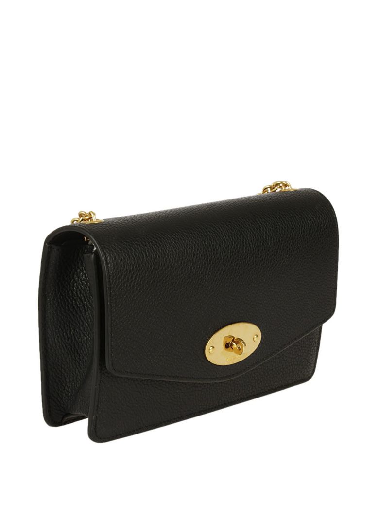 Mulberry Darley Small Textured-Leather Shoulder Bag, Black | ModeSens