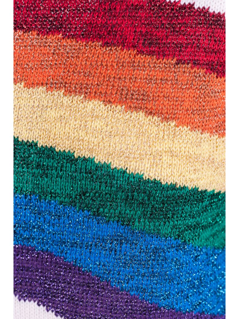 MARC JACOBS Lurex® Rainbow Cotton Sweater, White, White Pattern | ModeSens