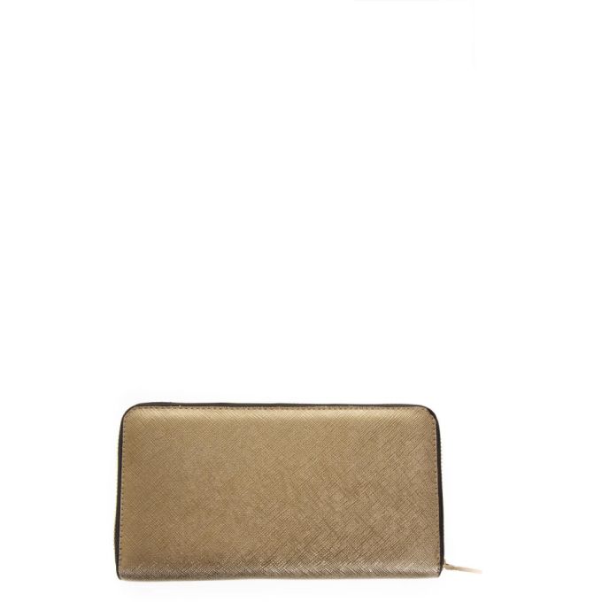 Love Moschino Gold Color Faux Leather Love Moschino Wallet展示图