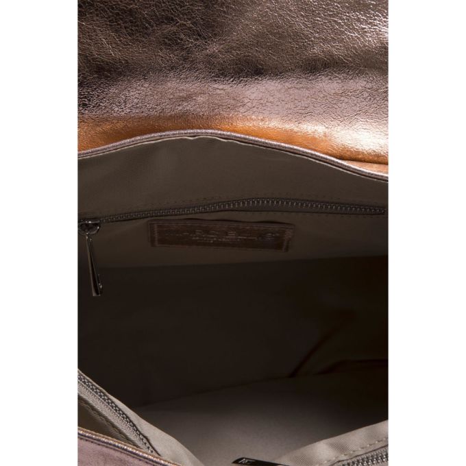 Marc Ellis Large Laminated Effect Rosegold Leather Bag展示图