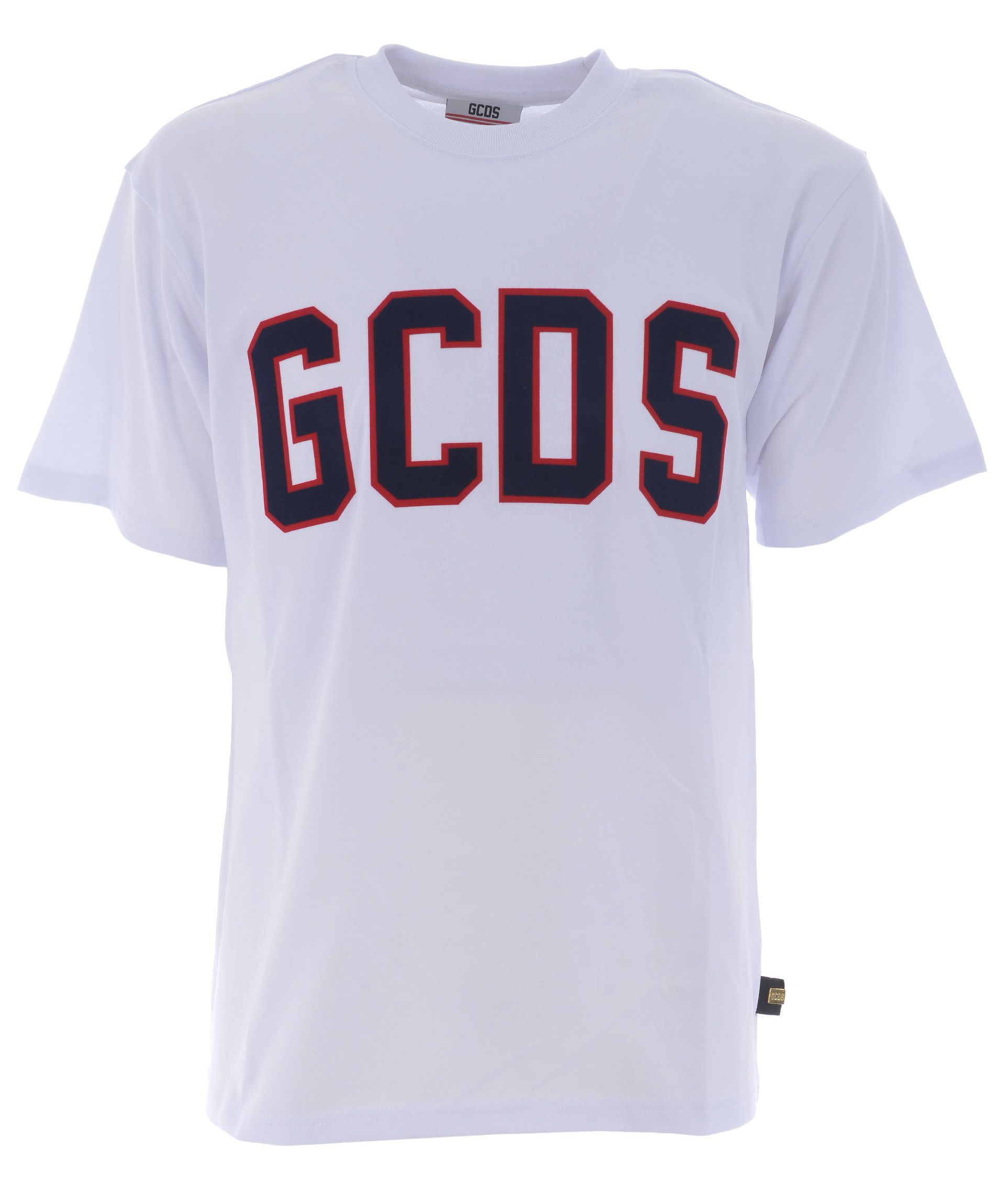 Gcds Flocked Logo Cotton Jersey T-Shirt In White | ModeSens