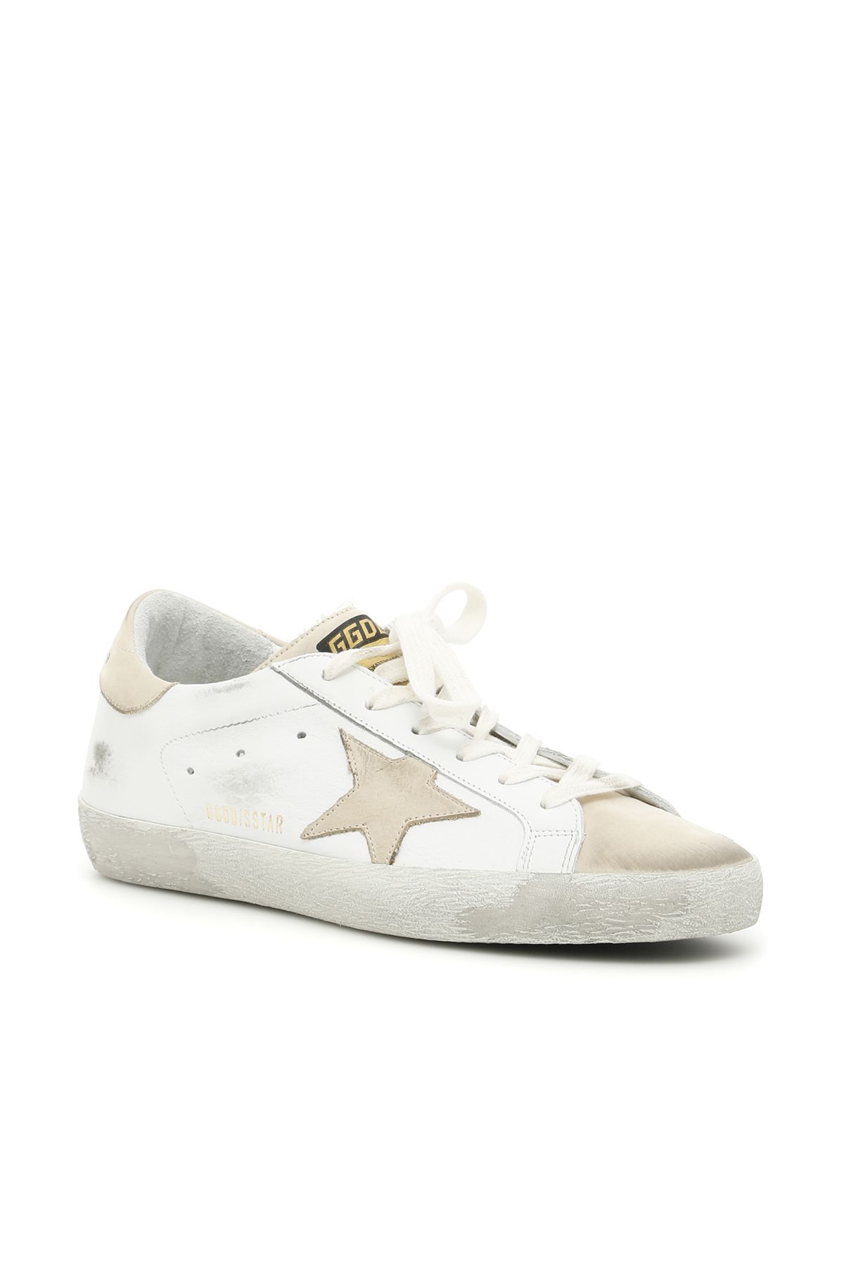 Golden Goose Superstar Sneakers In White Leather Avory Starbeige | ModeSens