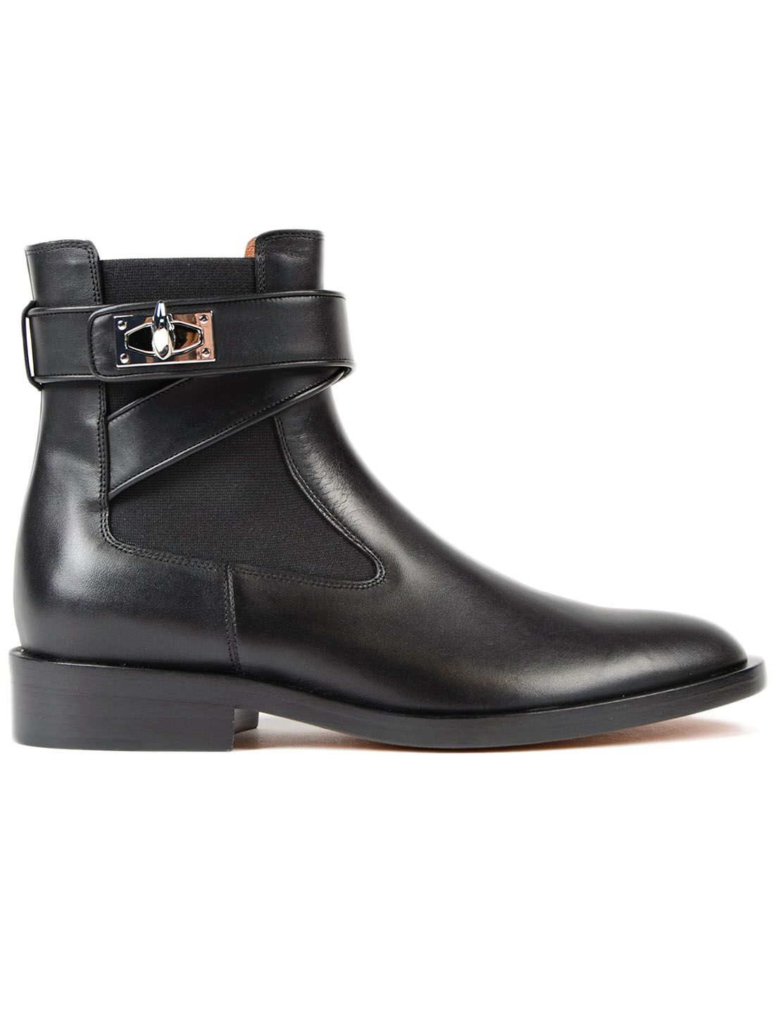 Givenchy - Givenchy Shark Flat Ankle Boots - Black, Women's Boots | Italist