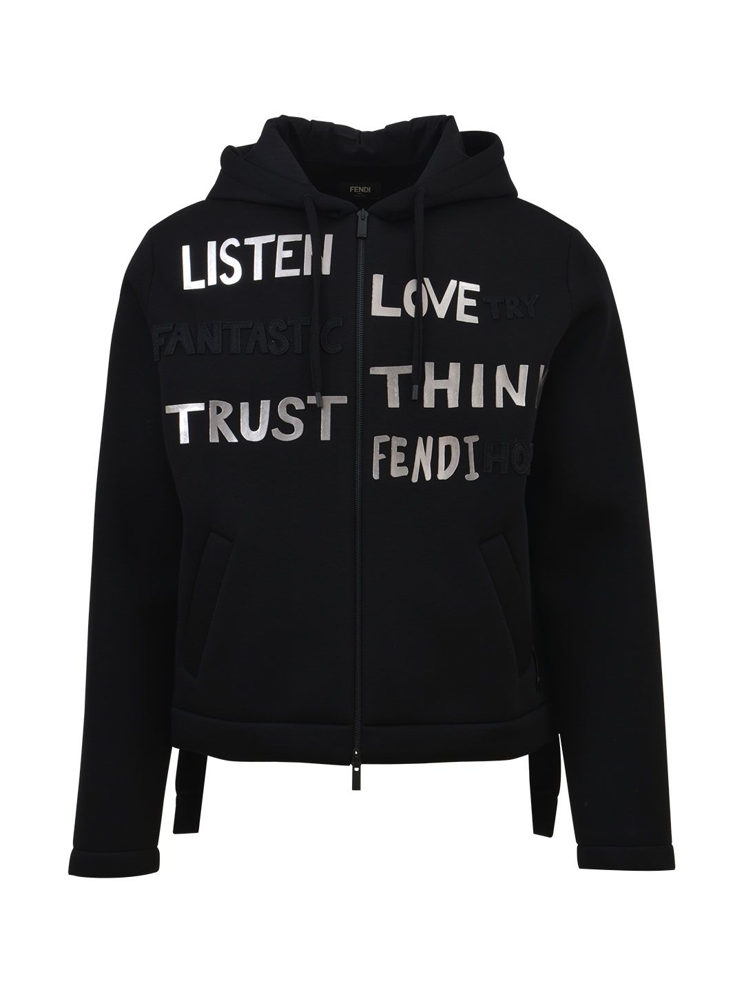 FENDI Sweatshirt With Writings in Nero | ModeSens