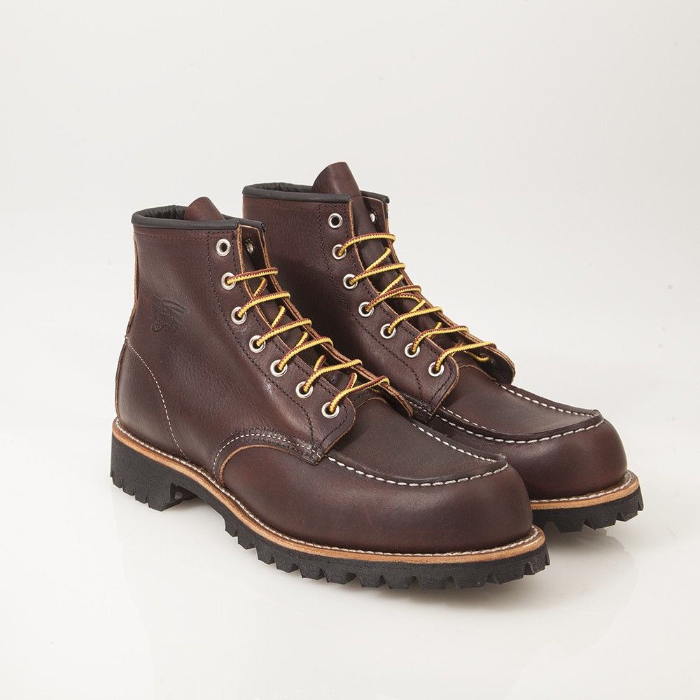 Red Wing - Red Wing - Moc Toe Black Sole - dark brown, Men's Shoes ...