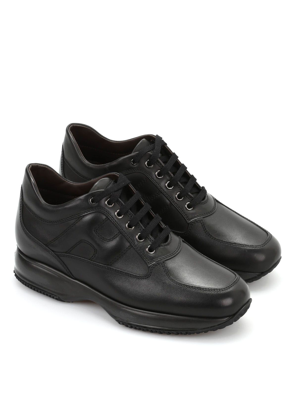 Hogan Hogan Interactive Leather Sneakers Nero, Men's Sneakers Italist
