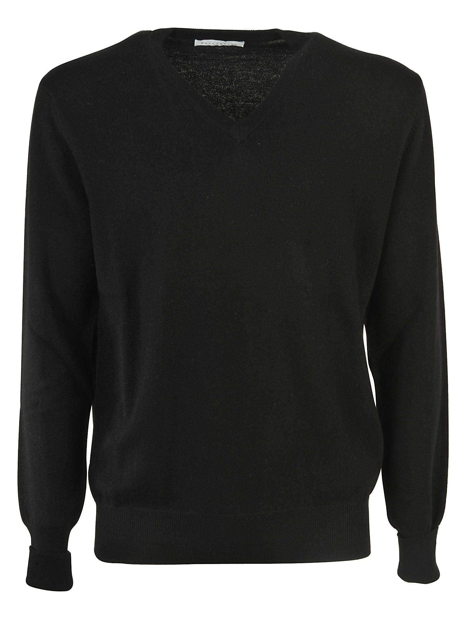 Ballantyne - Ballantyne Cashmere Sweater - Black, Men's Sweaters | Italist