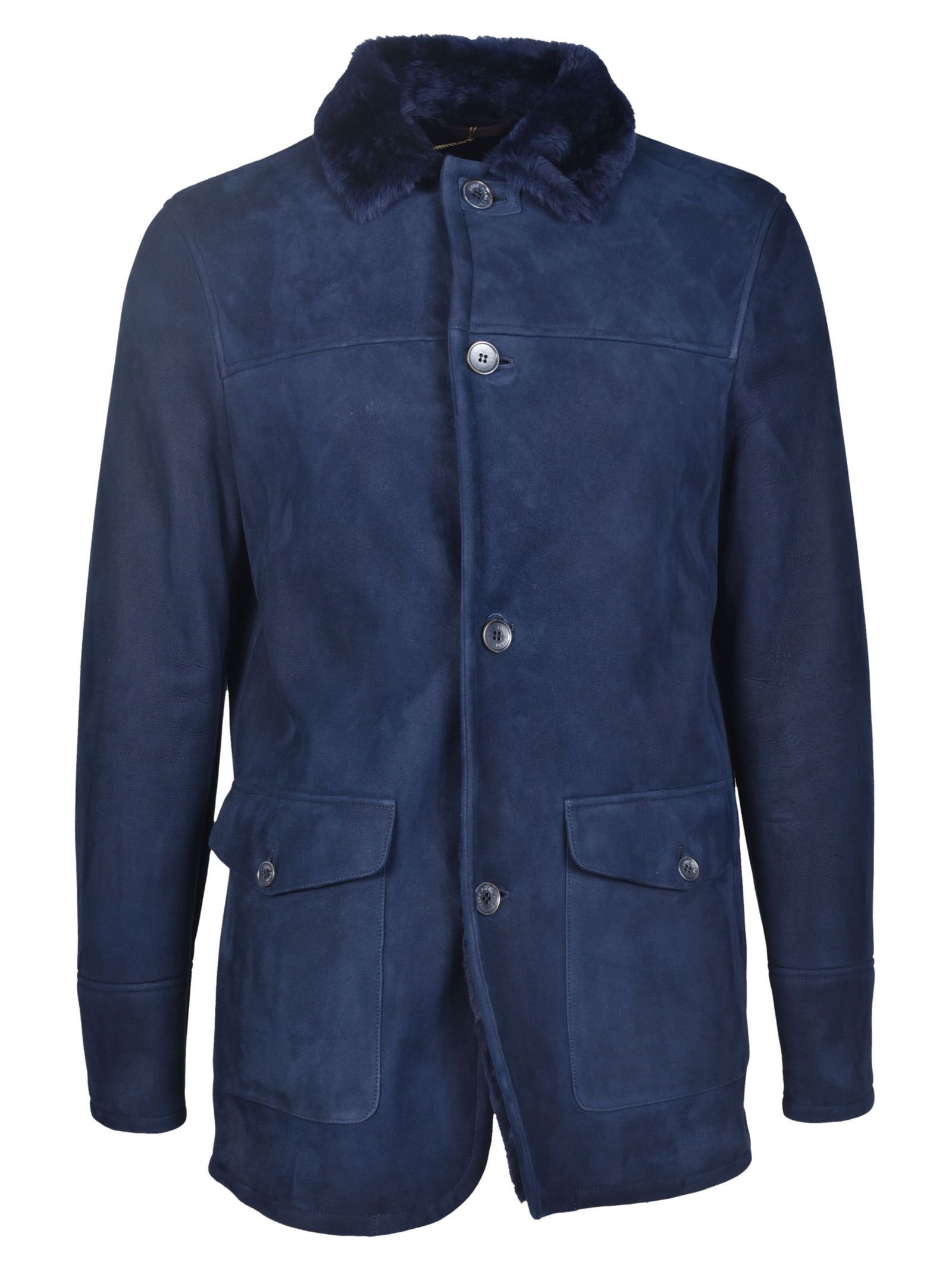 Loro Piana - Loro Piana Shearling Coat - Blue, Men's Coats | Italist