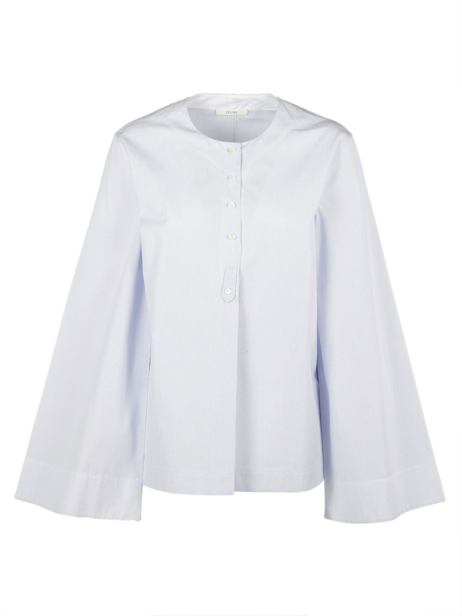 Celine - Celine Wide Sleeves Shirt - Blue, Women's Shirts | Italist