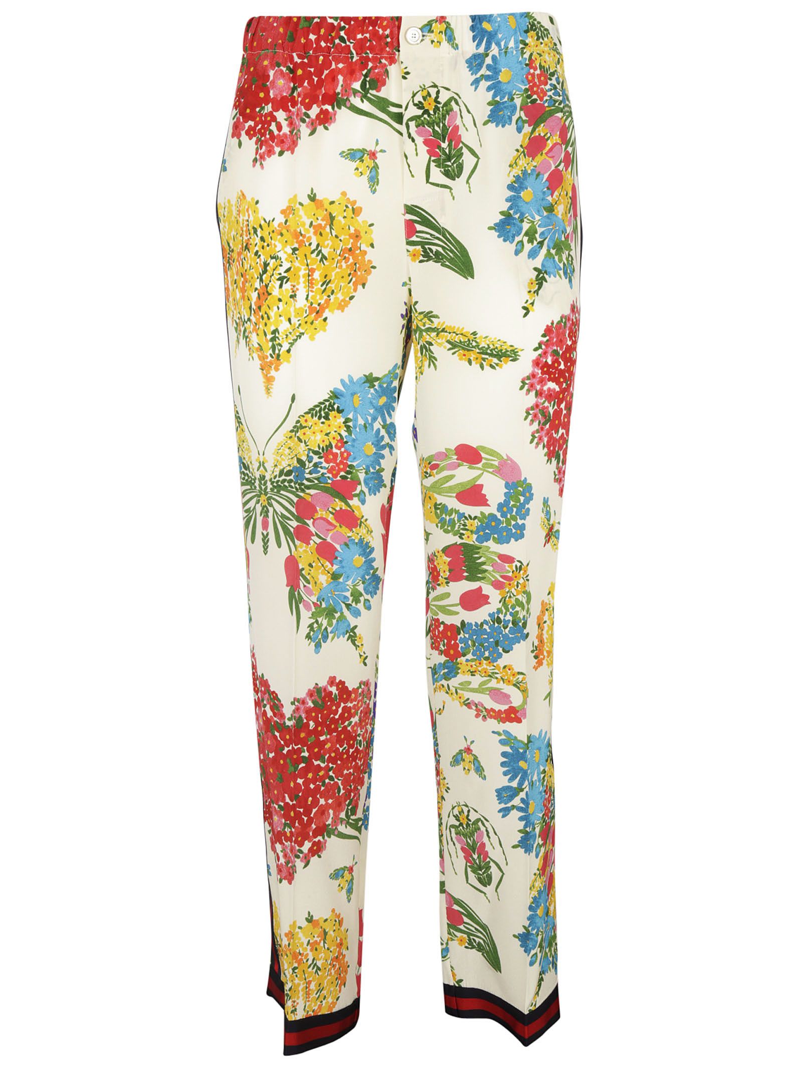 Gucci - Gucci Corsage Print Pajama Trousers - Multicolor, Women's ...