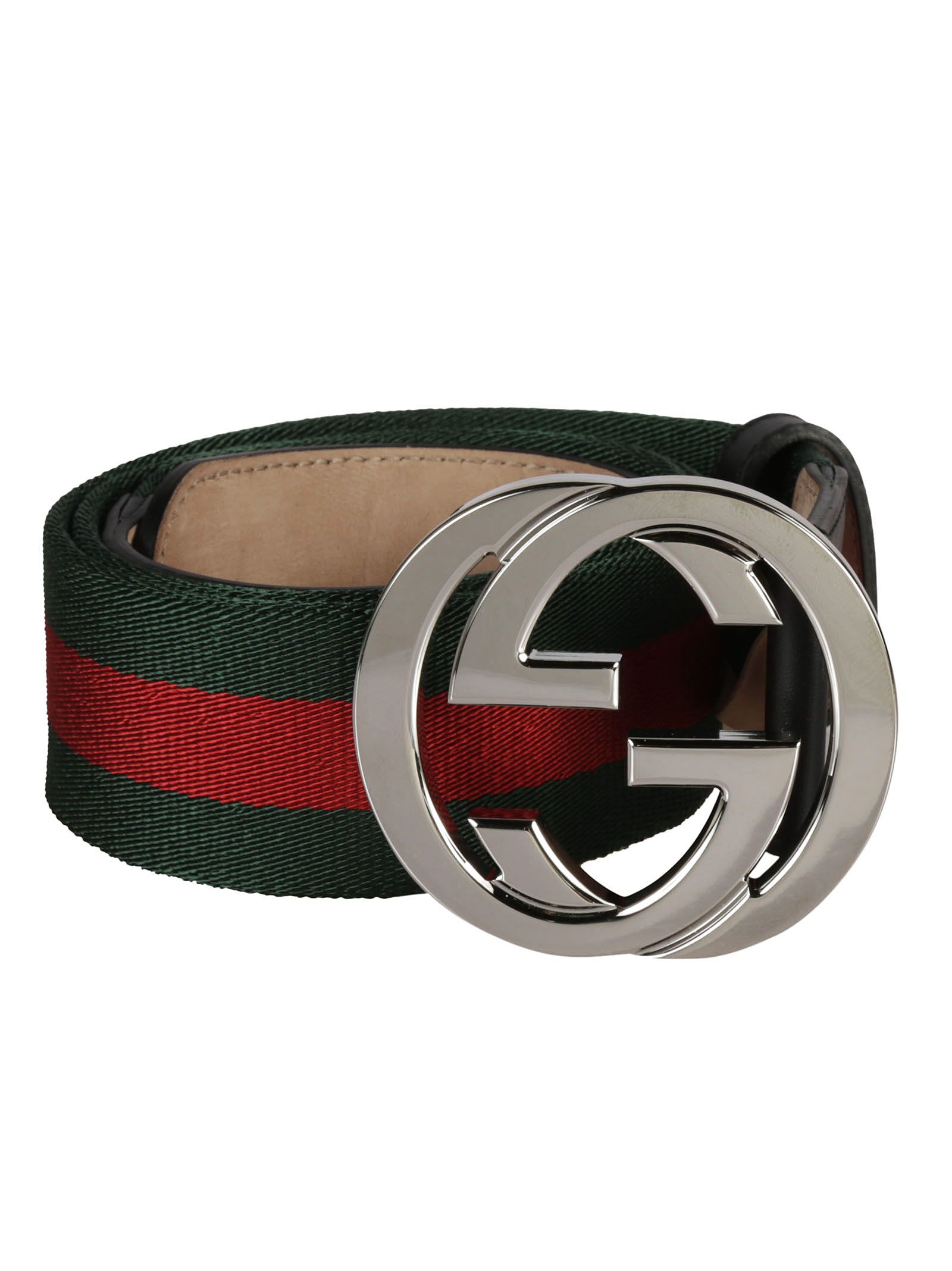 Gucci - Gucci Web Stripe GG Buckle Belt - Green/Red, Men's Belts | Italist