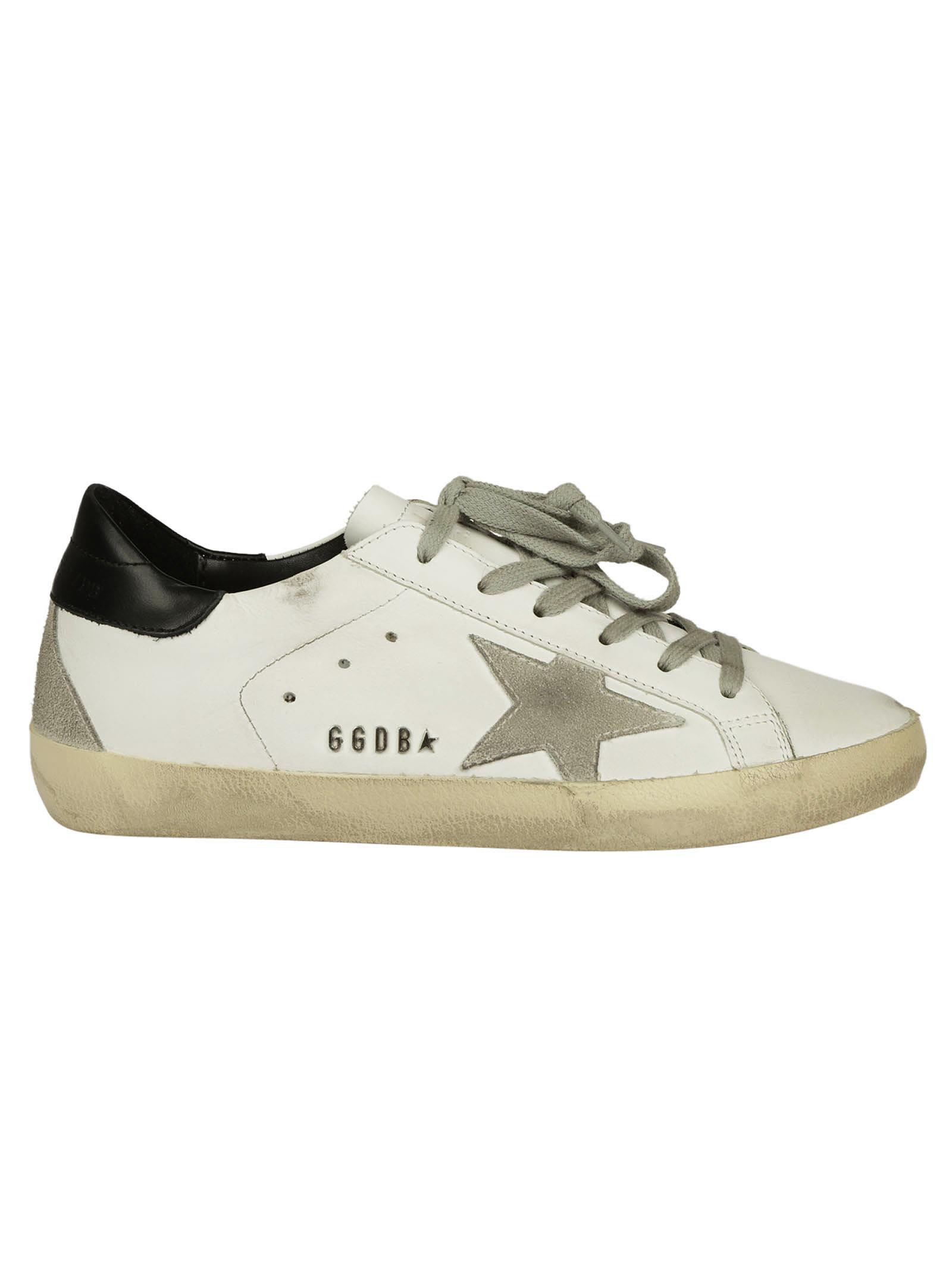 GOLDEN GOOSE Deluxe Brand Superstar Sneakers in White/Blue | ModeSens