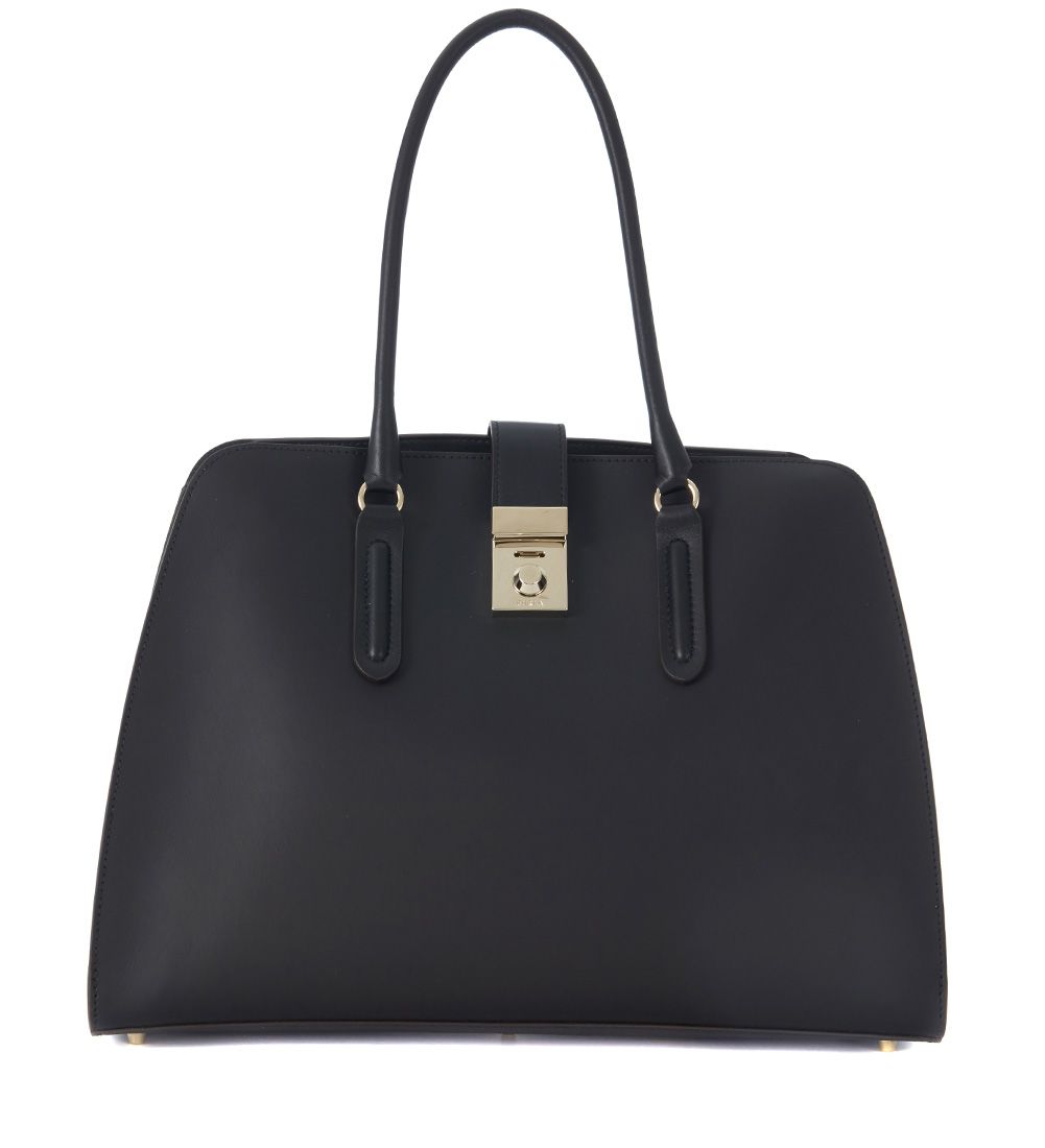 FURLA Milano Black Leather Shoulder Bag | ModeSens