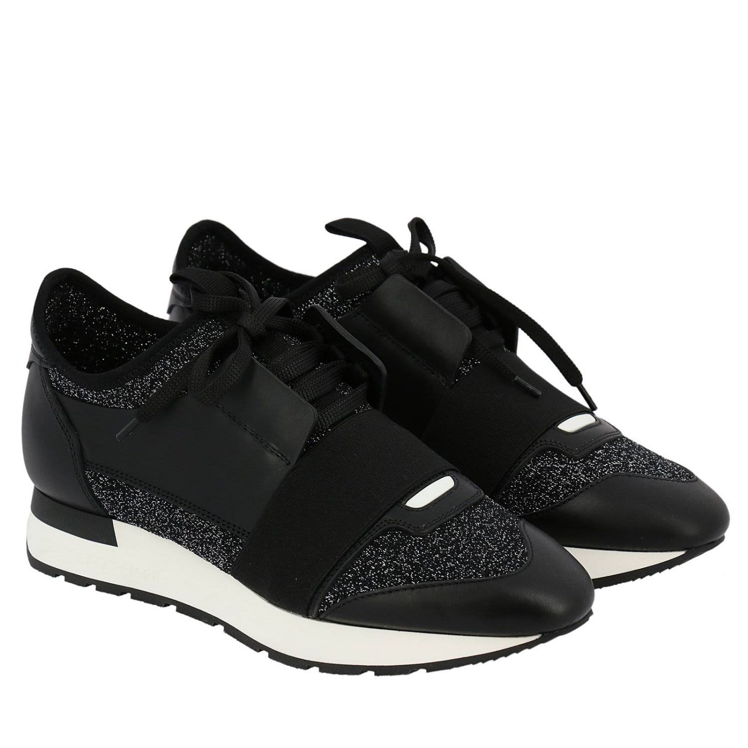BALENCIAGA Race Runners Leather, Neoprene, Jersey And Mesh Low-Top ...