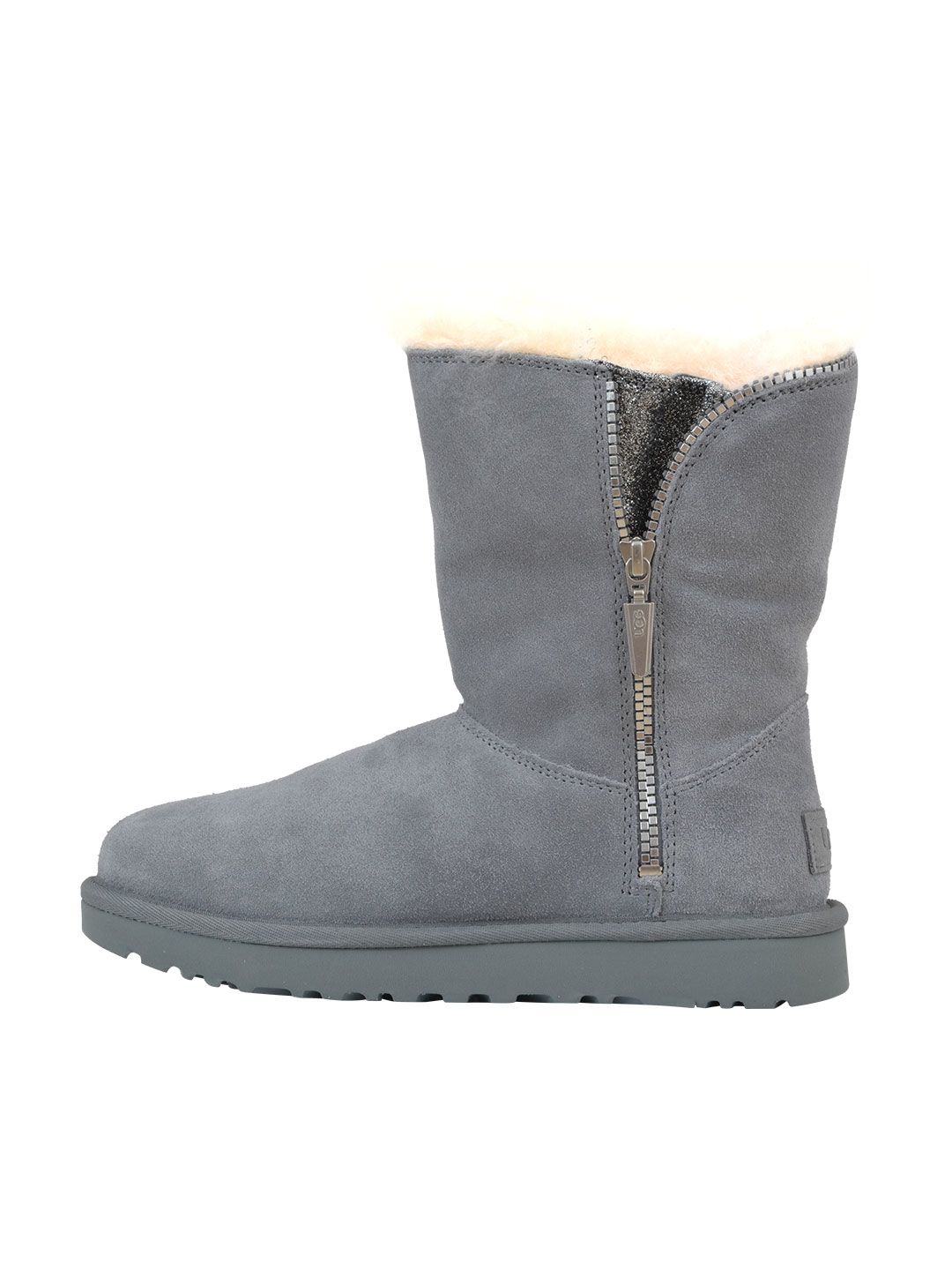 grey zipper boots