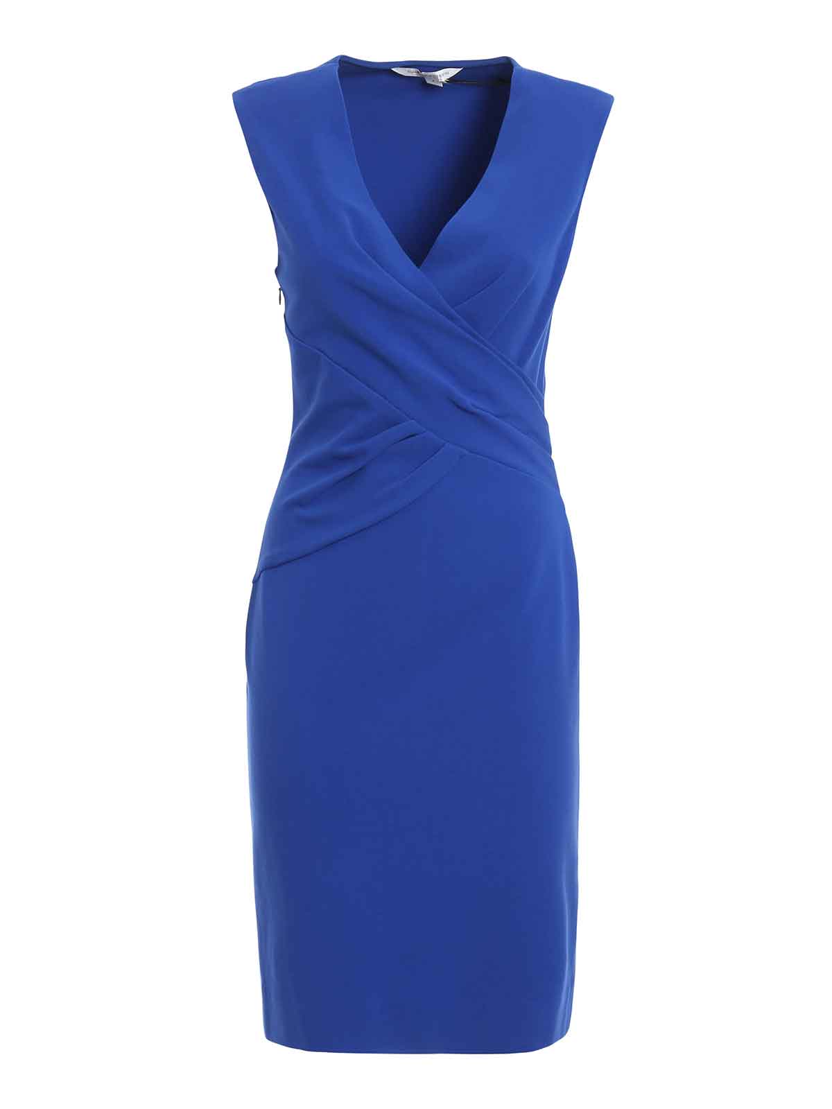 DIANE VON FURSTENBERG Leora Wrap-Effect Stretch-Crepe Dress in Blue ...