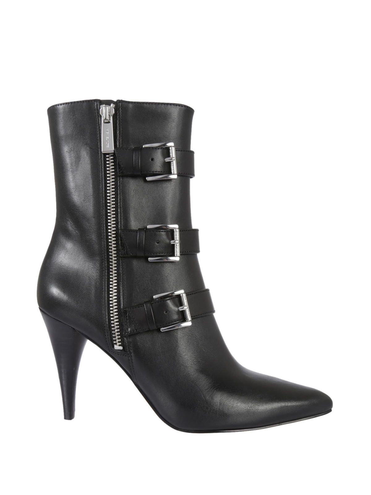 Michael Kors - Michael Kors Lori Leather Ankle Boots - Black, Women's ...