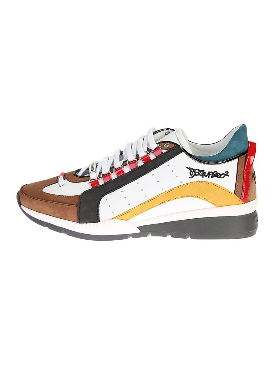 DSQUARED2 Multicolors Leather & Nylon Sneakers | ModeSens