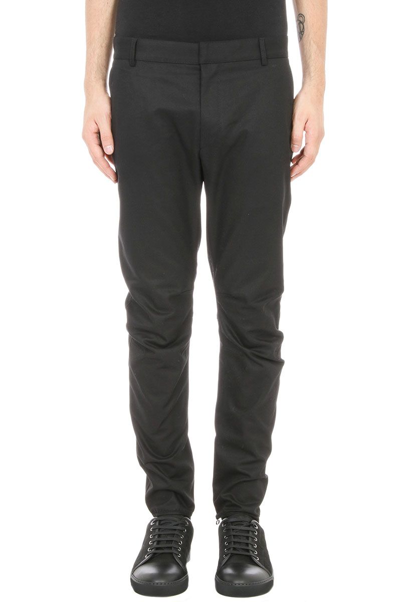 Lanvin - Lanvin Black Cotton Pants - black, Men's Trousers | Italist