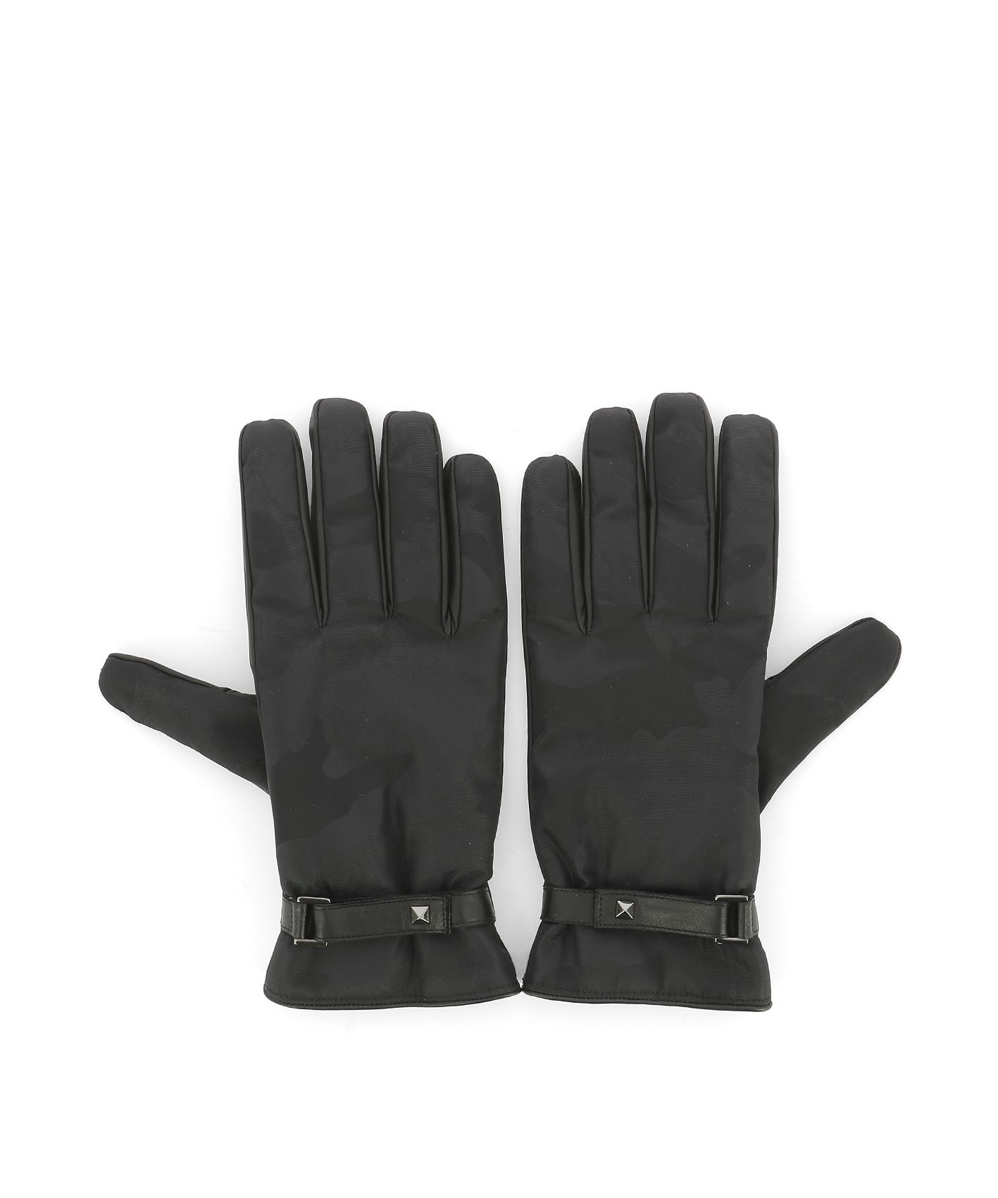 Valentino - Black Fabric Gloves - Black, Men's Gloves | Italist