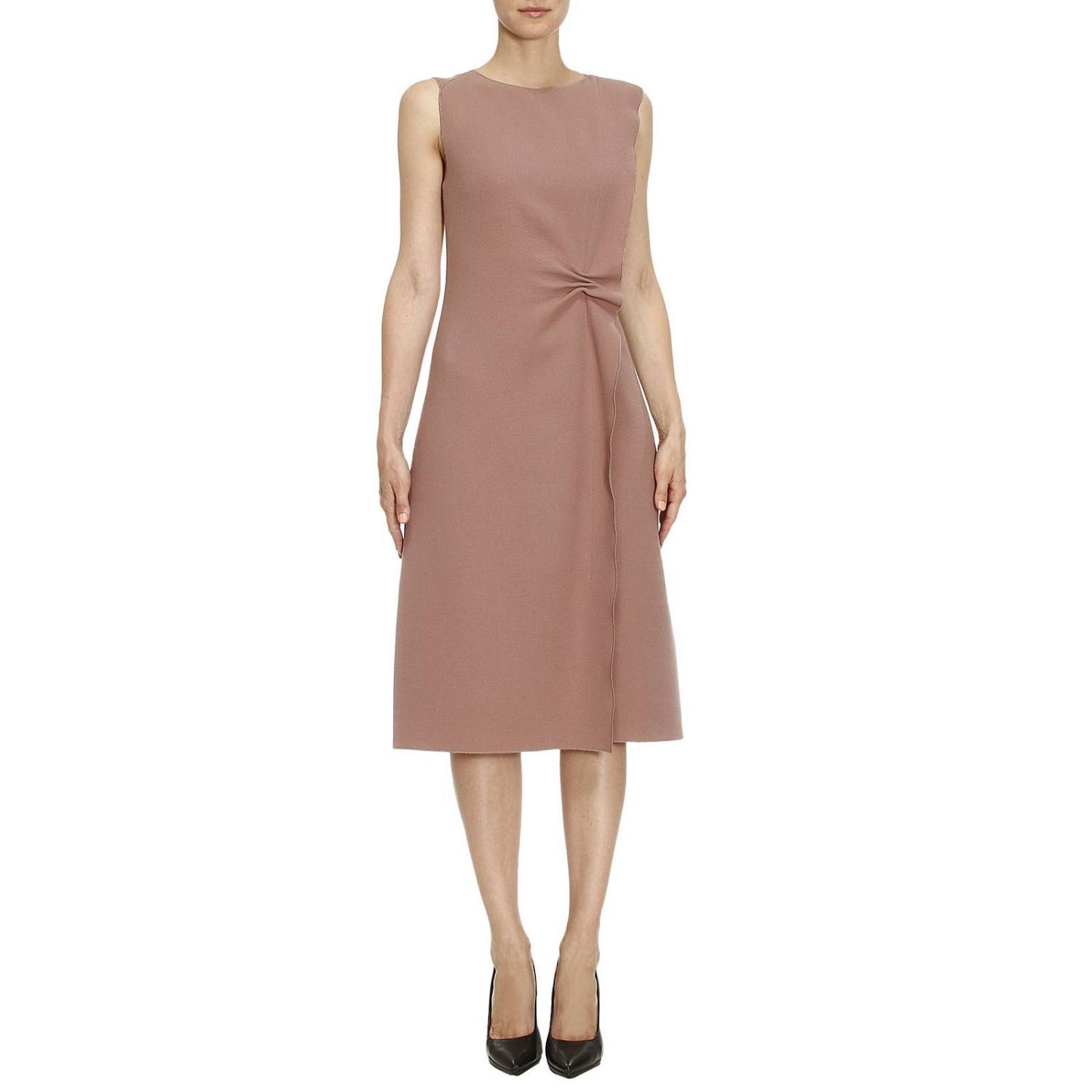 Bottega Veneta Ruffle On Front Dress, Pink & Purple | ModeSens