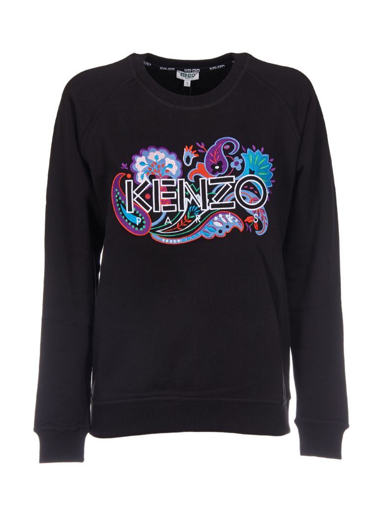 KENZO EMBROIDERED FLORAL AND LOGO SWEATSHIRT,10580883