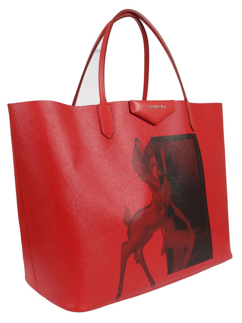 GIVENCHY Antigona Coated Canvas Shopper Tote Bag, Red Bambi | ModeSens