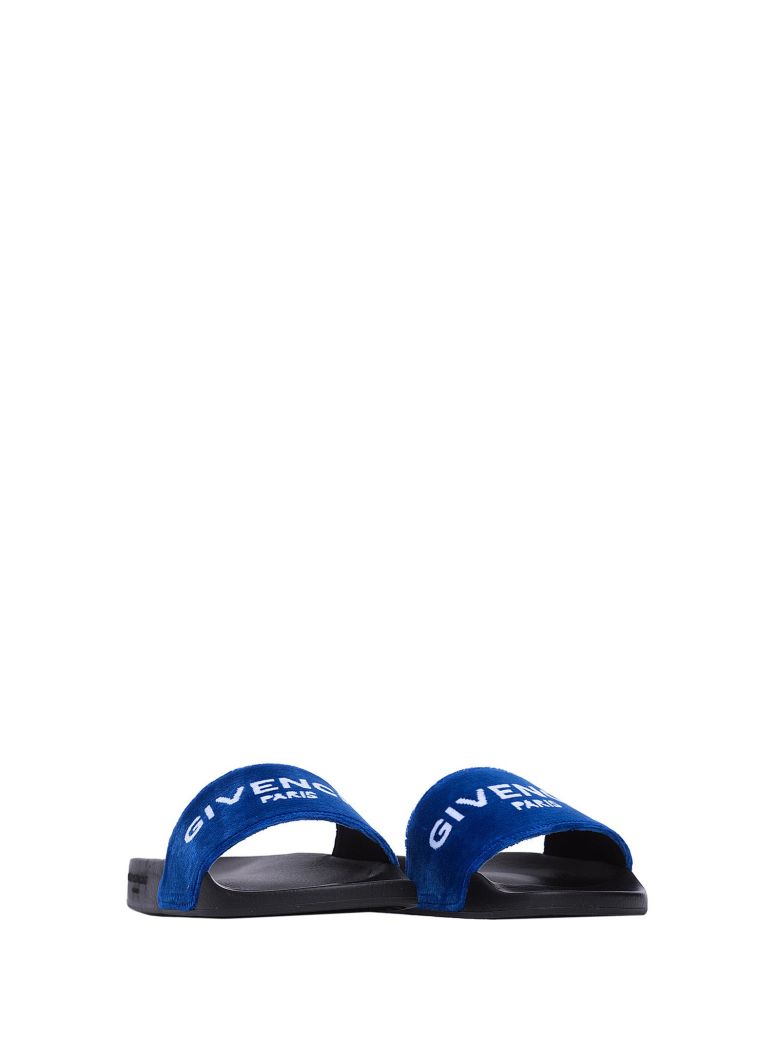 blue givenchy slides