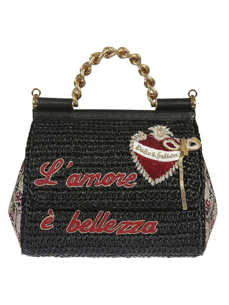 DOLCE & GABBANA EMBROIDERED TOTE,10597900