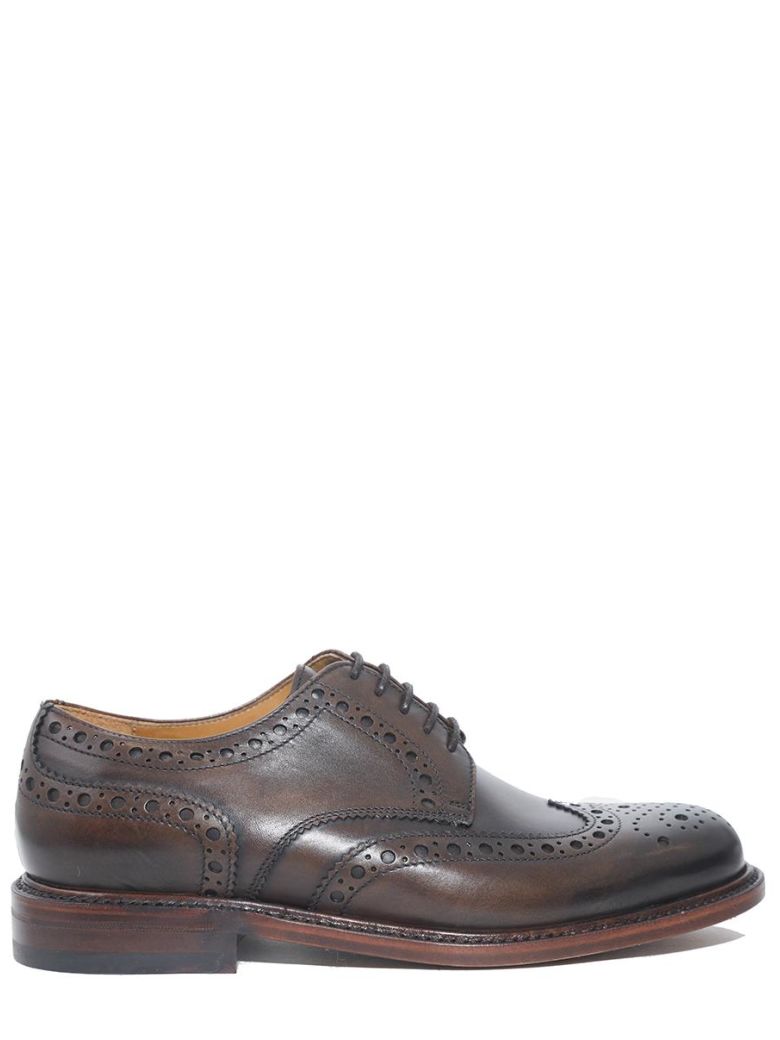 BERWICK - LACE-UP LEATHER SHOES,10616994