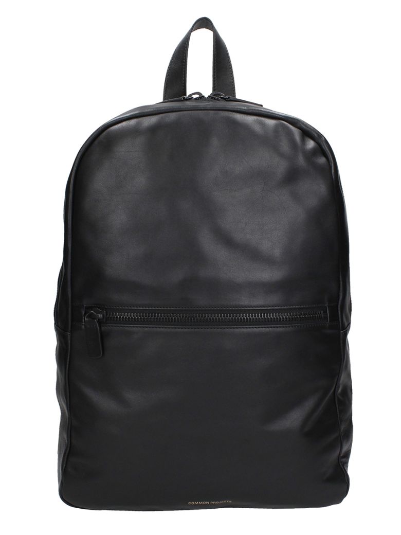COMMON PROJECTS BLACK LEATHER BACKPACK,10612745