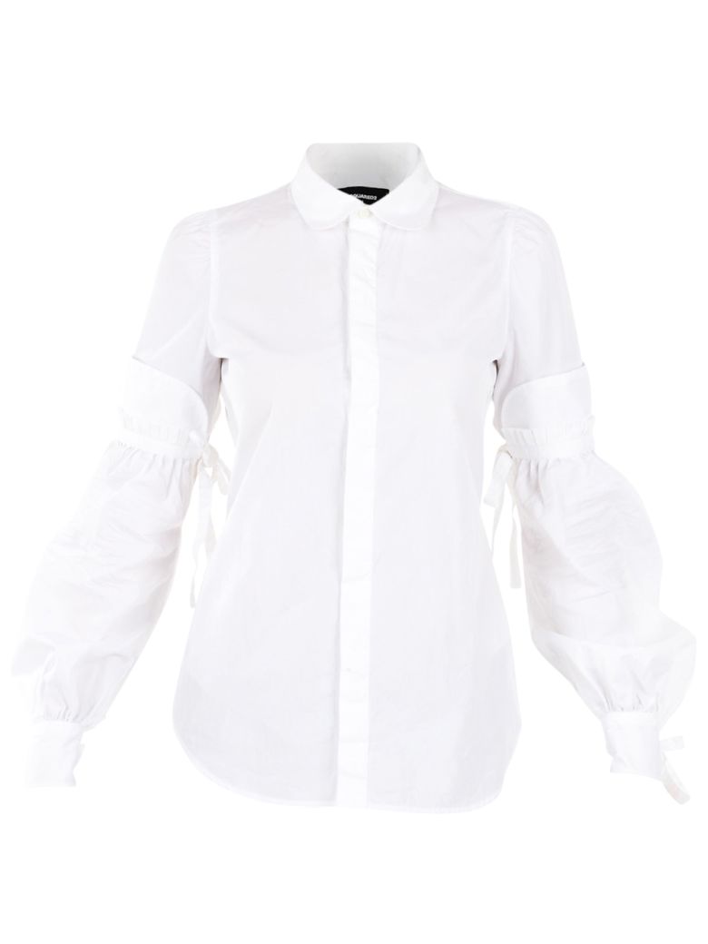 Dsquared2 Balloon Sleeve Shirt In White | ModeSens