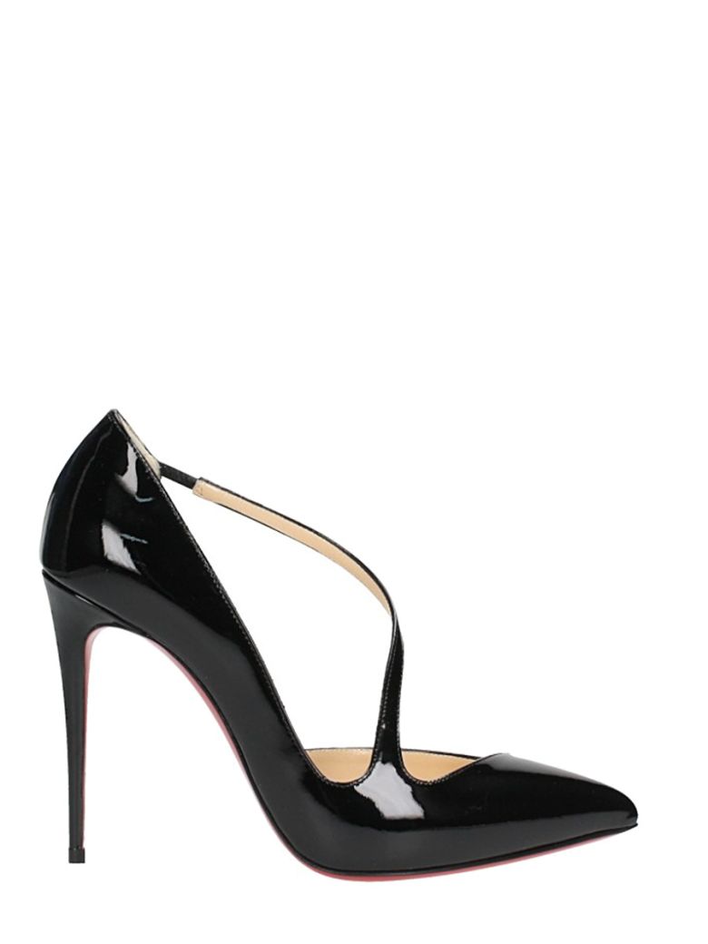 CHRISTIAN LOUBOUTIN JUMPING 100 BLACK PATENT LEATHER PUMPS,10629732