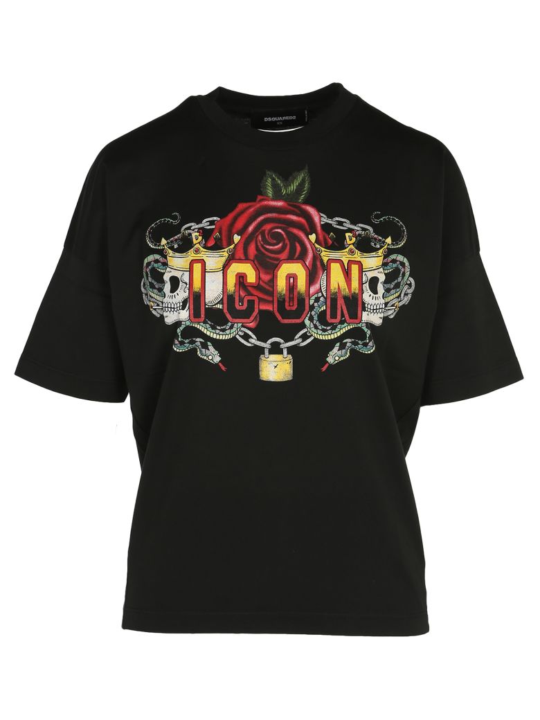 DSQUARED2 D SQUARED TSHIRT ROSES,10625020
