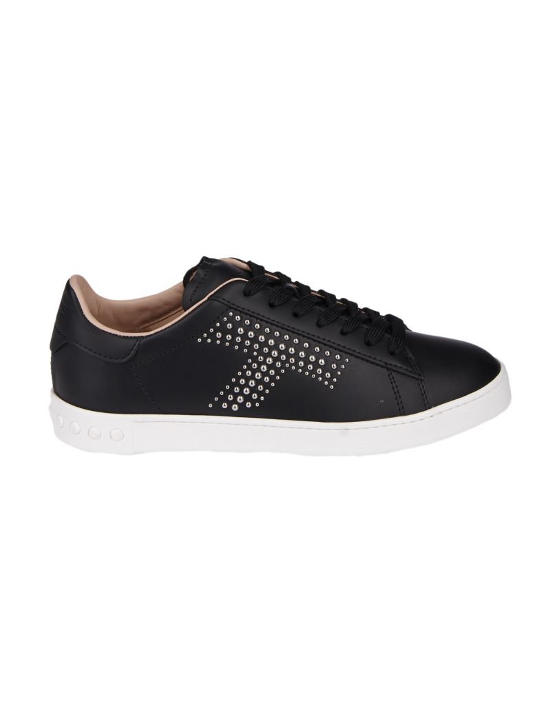 TOD'S STUDDED LACE-UP SNEAKERS,10615635